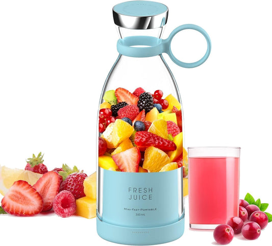 6-Blade Portable 420 ML Blender USB Rechargeable Mini Juicer Electric Bottle Grinder